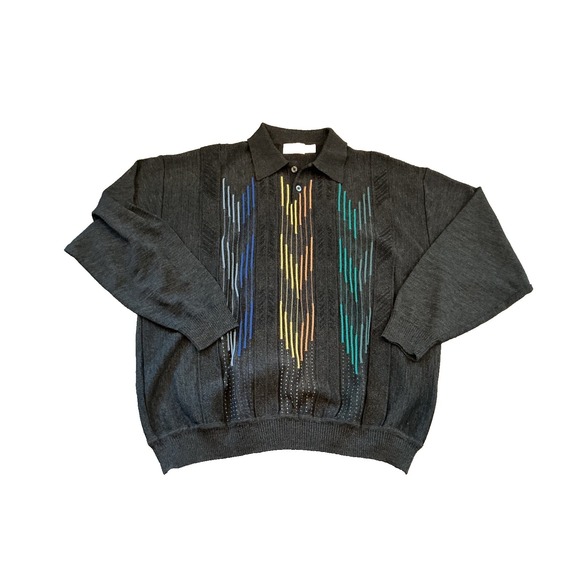 St. Croix Other - St Croix Sweater Mens L Wool Blend Pullover Excellent Condition Blue Yellow Gree